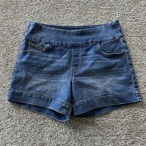 SOUND/STYLE Denim Shorts Womens M Blue Pull-On Elastic Waist Summer Casual